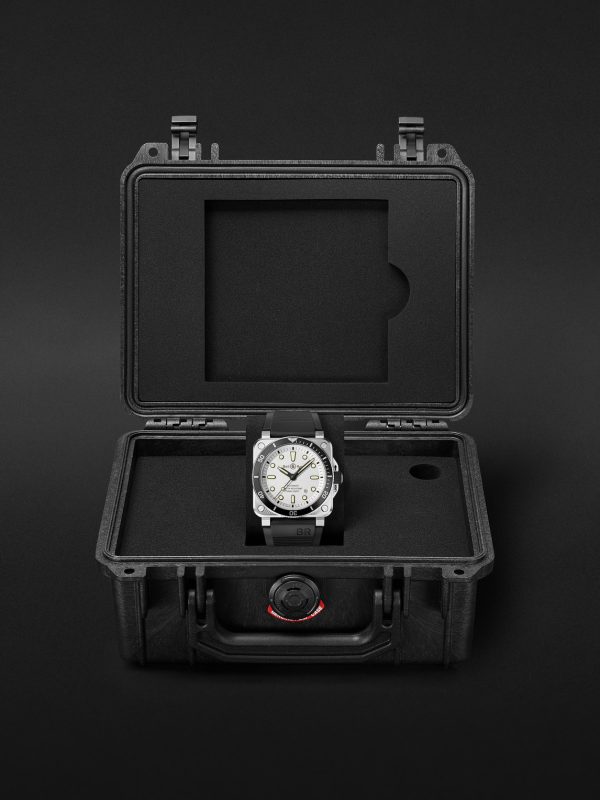 BR 03-92 Diver Automatic 42mm Stainless Steel and Rubber Watch, Ref. No. BR0392-D-WH-ST/SRB - E3 BR 03-92 Diver Automatic 42mm Stainless Steel and Rubber Watch, Ref. No. BR0392-D-WH-ST/SRB - E3