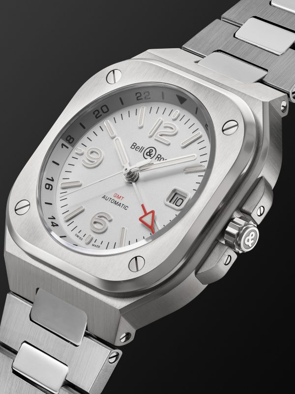 BR 05 GMT Automatic 41mm Stainless Steel Watch, Ref. No. BR05G-SI-ST/SST - FR BR 05 GMT Automatic 41mm Stainless Steel Watch, Ref. No. BR05G-SI-ST/SST - FR