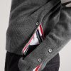 Slim-Fit Striped Grosgrain-Trimmed Cashmere Sweater - CU Slim-Fit Striped Grosgrain-Trimmed Cashmere Sweater - CU