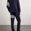 Slim-Fit Tapered Striped Wool Suit Trousers - BK Slim-Fit Tapered Striped Wool Suit Trousers - BK