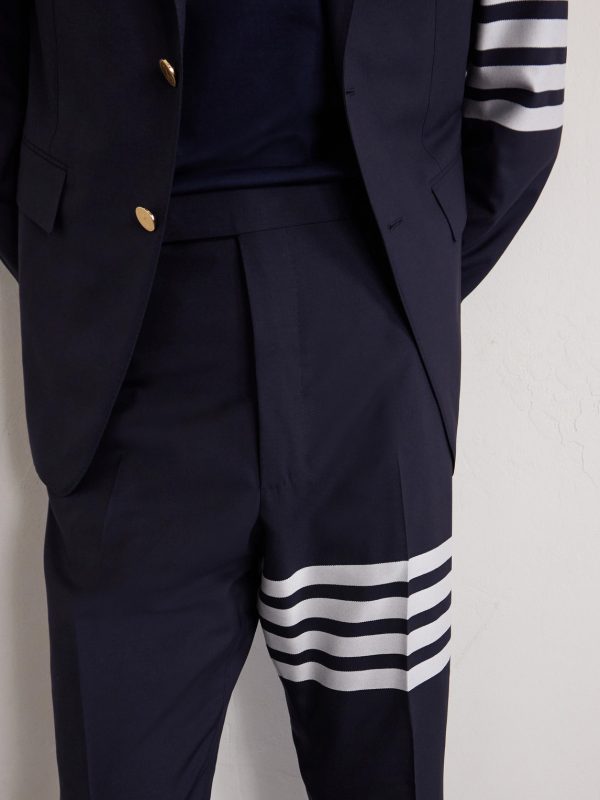 Slim-Fit Tapered Striped Wool Suit Trousers - CU Slim-Fit Tapered Striped Wool Suit Trousers - CU