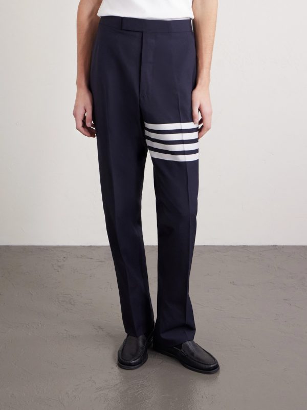 Slim-Fit Tapered Striped Wool Suit Trousers - FR Slim-Fit Tapered Striped Wool Suit Trousers - FR