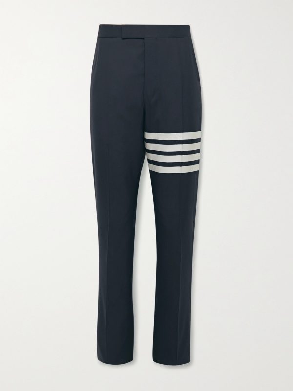 Slim-Fit Tapered Striped Wool Suit Trousers Slim-Fit Tapered Striped Wool Suit Trousers
