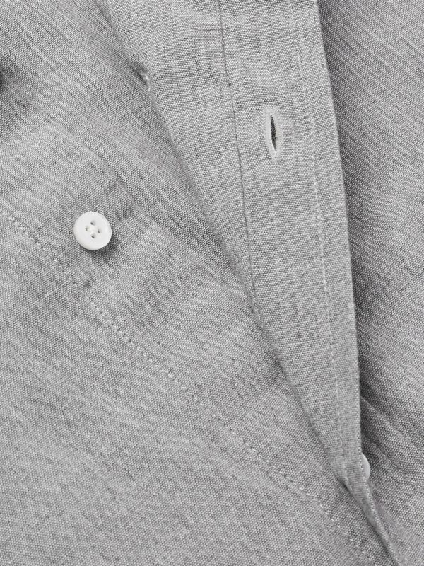 Button-Down Collar Striped Cotton-Chambray Shirt - CU