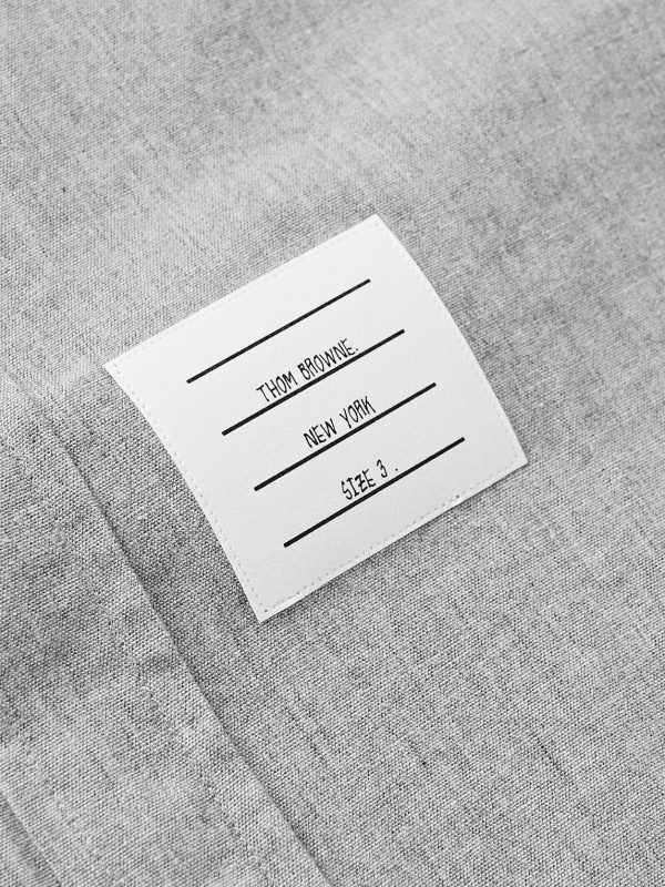Button-Down Collar Striped Cotton-Chambray Shirt - E1