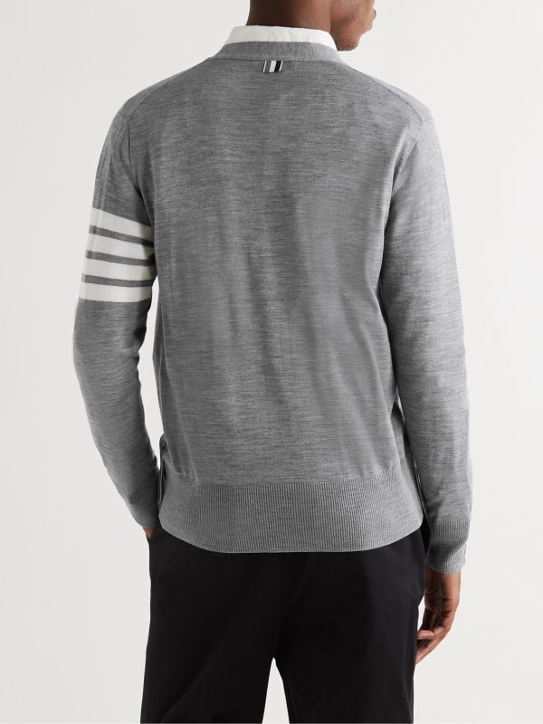 Striped Wool Cardigan - BK