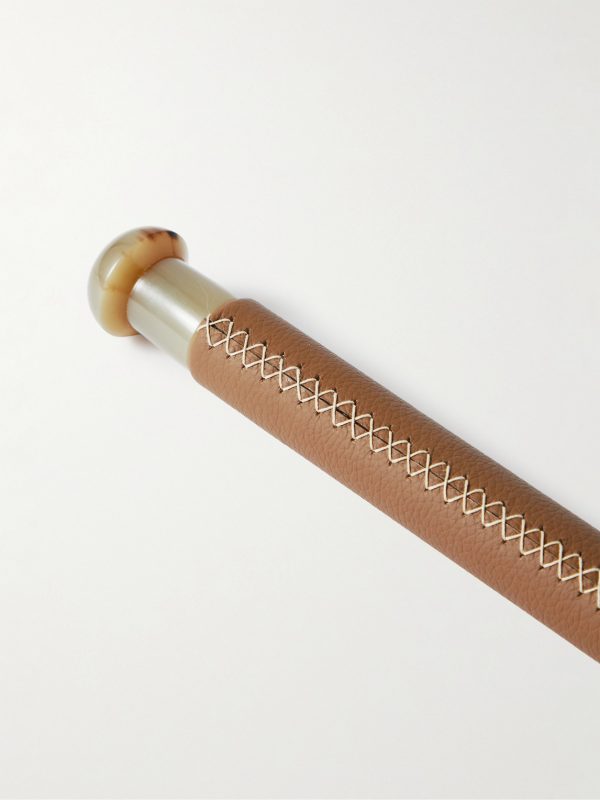 Leather and Horn Shoehorn and Stand Set - CU Leather and Horn Shoehorn and Stand Set - CU