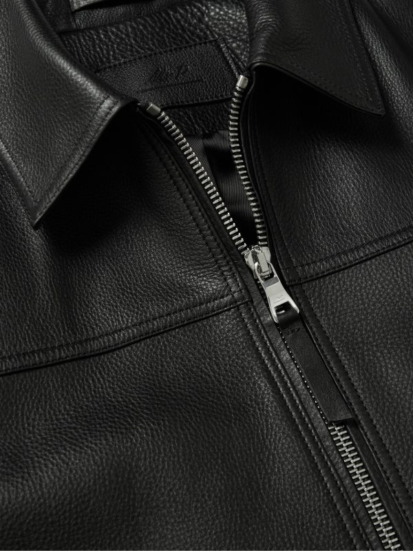 Full-Grain Leather Coach Jacket - CU
