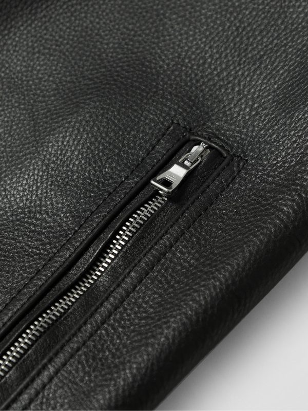 Full-Grain Leather Coach Jacket - E2