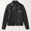 Full-Grain Leather Coach Jacket