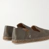 Leather-Trimmed Logo-Jacquard Canvas Espadrilles - BK Leather-Trimmed Logo-Jacquard Canvas Espadrilles - BK