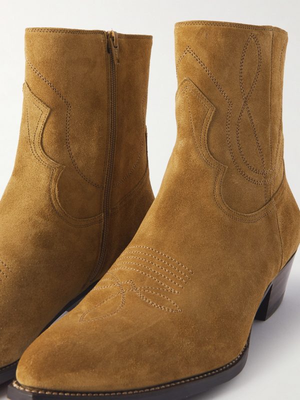 Western Embroidered Suede Boots - CU Western Embroidered Suede Boots - CU