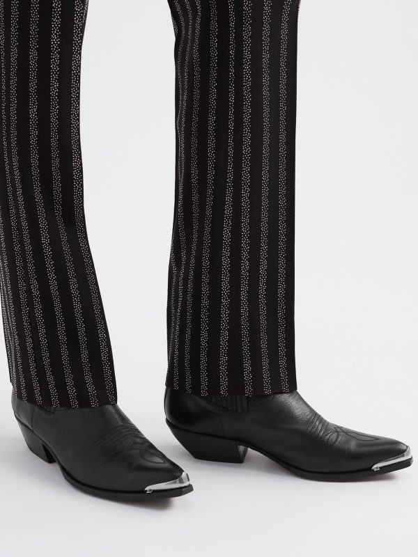 Embellished Embroidered Leather Chelsea Boots - E1 Embellished Embroidered Leather Chelsea Boots - E1
