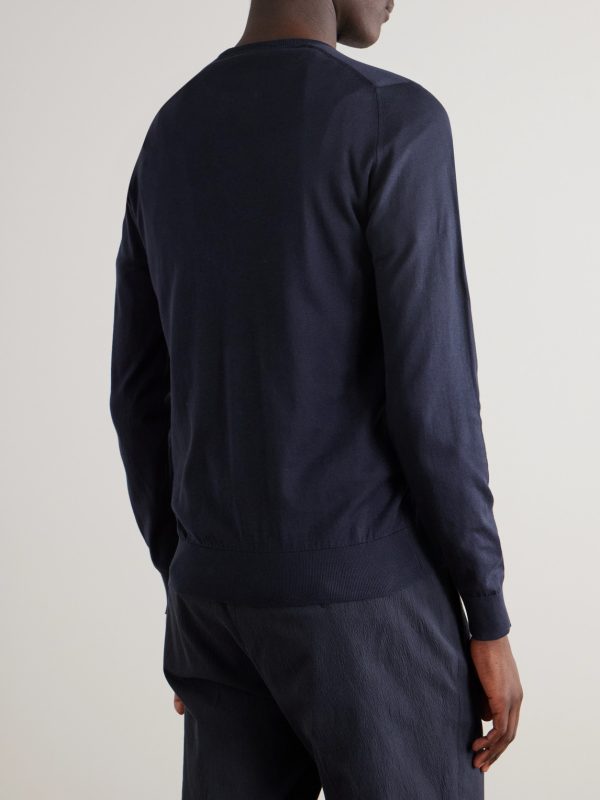 Hatfield Slim-Fit Sea Island Cotton Sweater - BK Hatfield Slim-Fit Sea Island Cotton Sweater - BK