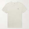 Slim-Fit Logo-Embroidered Mélange Cotton-Jersey T-Shirt