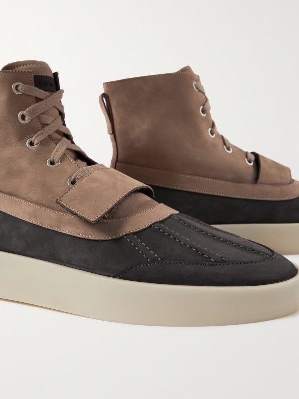 Panelled Nubuck Duck Boots - CU Panelled Nubuck Duck Boots - CU