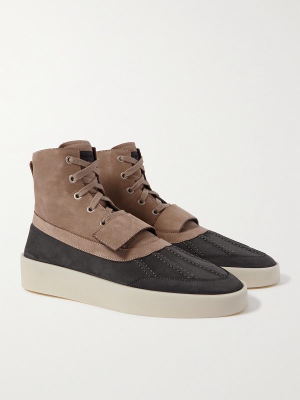 Panelled Nubuck Duck Boots - FR Panelled Nubuck Duck Boots - FR