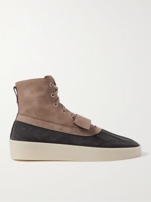 Panelled Nubuck Duck Boots Panelled Nubuck Duck Boots