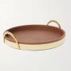 Garrett Canvas, Leather and Brass Tray - BK Garrett Canvas, Leather and Brass Tray - BK