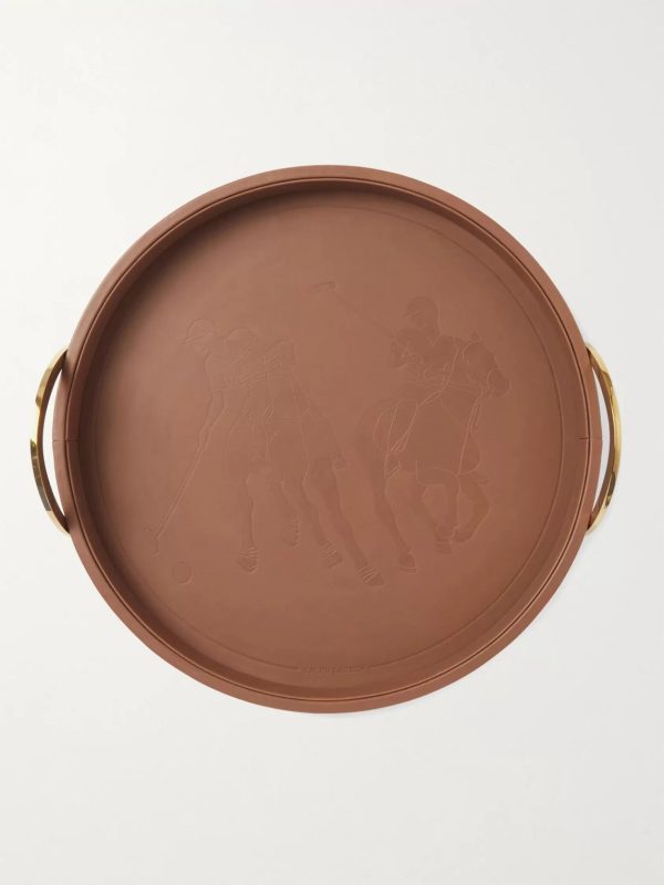 Garrett Canvas, Leather and Brass Tray - E1 Garrett Canvas, Leather and Brass Tray - E1