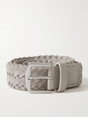4cm Woven Suede Belt