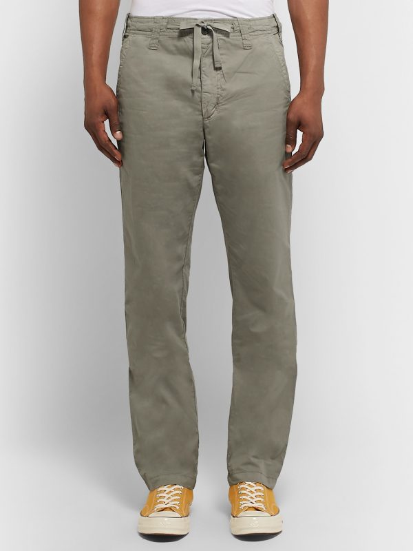 Troy Slim-Fit Cotton Drawstring Trousers - FR