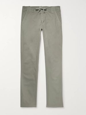 Troy Slim-Fit Cotton Drawstring Trousers Troy Slim-Fit Cotton Drawstring Trousers