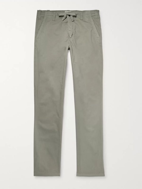Troy Slim-Fit Cotton Drawstring Trousers