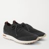 360 Flexy Walk Leather-Trimmed Knitted Wish Wool Sneakers - FR 360 Flexy Walk Leather-Trimmed Knitted Wish Wool Sneakers - FR