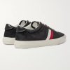 New Monaco Leather and Suede Sneakers - BK New Monaco Leather and Suede Sneakers - BK
