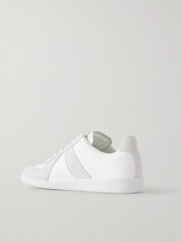 Replica Leather and Suede Sneakers - BK Replica Leather and Suede Sneakers - BK