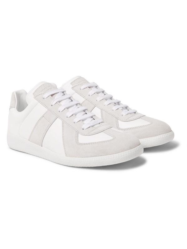Replica Leather and Suede Sneakers - FR Replica Leather and Suede Sneakers - FR