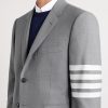 Grey Slim-Fit Striped Wool Suit Jacket - CU Grey Slim-Fit Striped Wool Suit Jacket - CU