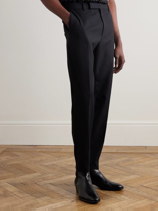 Slim-Fit Worsted Wool-Gabardine Suit Trousers - FR Slim-Fit Worsted Wool-Gabardine Suit Trousers - FR