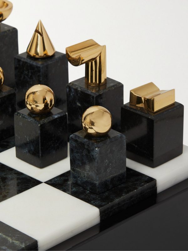 Gold-Plated and Stone Chess Set - CU Gold-Plated and Stone Chess Set - CU