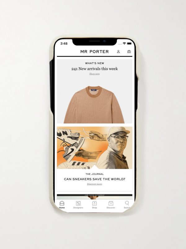 Logo-Detailed Leather iPhone 11 Pro Phone Case - E1 Logo-Detailed Leather iPhone 11 Pro Phone Case - E1