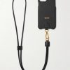 Logo-Print Leather iPhone 11 Pro Case with Lanyard Logo-Print Leather iPhone 11 Pro Case with Lanyard