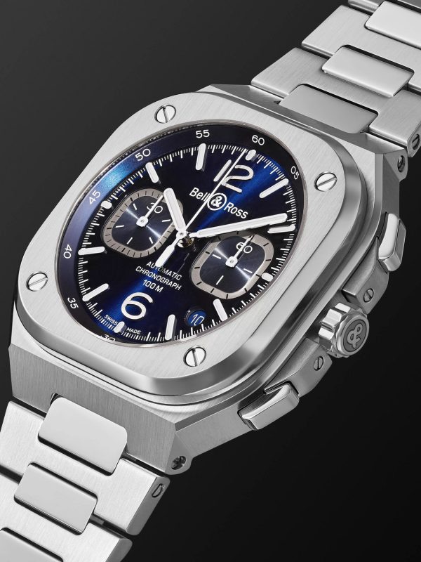 BR 05 Automatic Chronograph 42mm Stainless Steel Watch, Ref. No. BR05C-BU-ST/SST - FR BR 05 Automatic Chronograph 42mm Stainless Steel Watch, Ref. No. BR05C-BU-ST/SST - FR