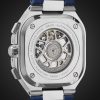 BR 05 Automatic Chronograph 42mm Stainless Steel and Rubber Watch, Ref.No. BR05C-BUBU-ST/SRB - BK BR 05 Automatic Chronograph 42mm Stainless Steel and Rubber Watch, Ref.No. BR05C-BUBU-ST/SRB - BK