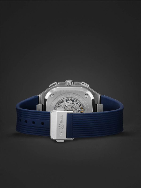 BR 05 Automatic Chronograph 42mm Stainless Steel and Rubber Watch, Ref.No. BR05C-BUBU-ST/SRB - E2 BR 05 Automatic Chronograph 42mm Stainless Steel and Rubber Watch, Ref.No. BR05C-BUBU-ST/SRB - E2