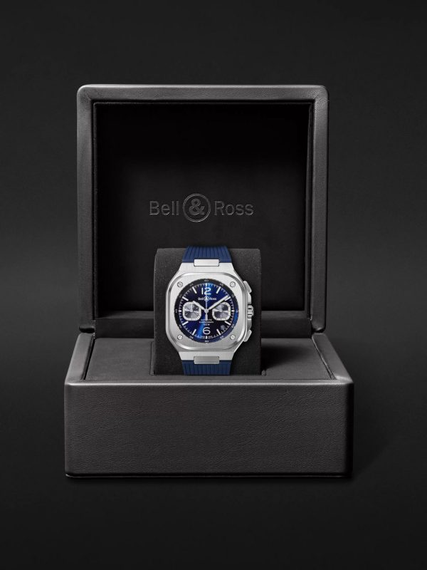 BR 05 Automatic Chronograph 42mm Stainless Steel and Rubber Watch, Ref.No. BR05C-BUBU-ST/SRB - E3 BR 05 Automatic Chronograph 42mm Stainless Steel and Rubber Watch, Ref.No. BR05C-BUBU-ST/SRB - E3
