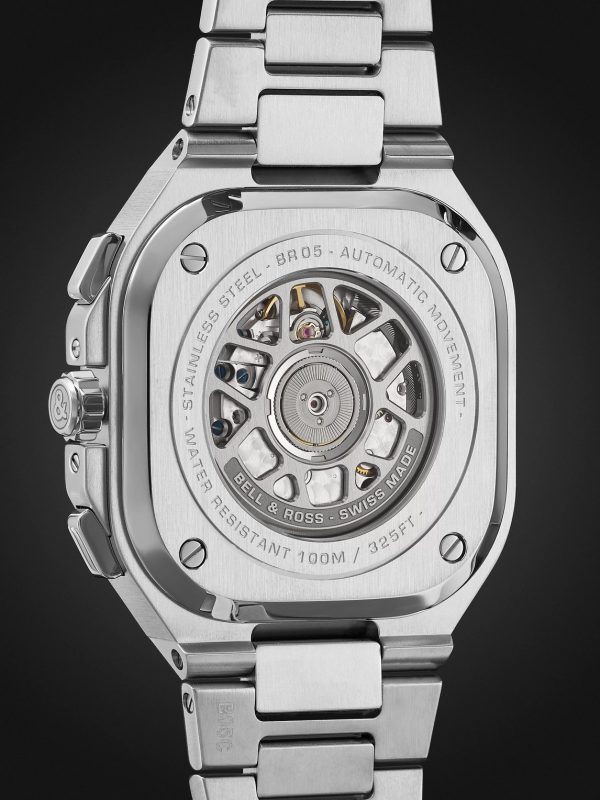 BR 05 Automatic Chronograph 42mm Stainless Steel Watch, Ref. No. BR05C-BL-ST/SST - BK
