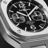 BR 05 Automatic Chronograph 42mm Stainless Steel Watch, Ref. No. BR05C-BL-ST/SST - CU