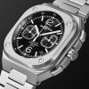 BR 05 Automatic Chronograph 42mm Stainless Steel Watch, Ref. No. BR05C-BL-ST/SST - FR