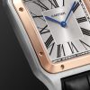 Santos-Dumont Hand-Wound 33.9mm Extra Large 18-Karat Rose Gold, Steel and Alligator Watch, Ref. No. W2SA0017 - CU Santos-Dumont Hand-Wound 33.9mm Extra Large 18-Karat Rose Gold, Steel and Alligator Watch, Ref. No. W2SA0017 - CU