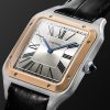 Santos-Dumont Hand-Wound 33.9mm Extra Large 18-Karat Rose Gold, Steel and Alligator Watch, Ref. No. W2SA0017 - FR Santos-Dumont Hand-Wound 33.9mm Extra Large 18-Karat Rose Gold, Steel and Alligator Watch, Ref. No. W2SA0017 - FR