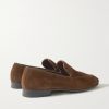 Truro Leather-Trimmed Suede Loafers - BK