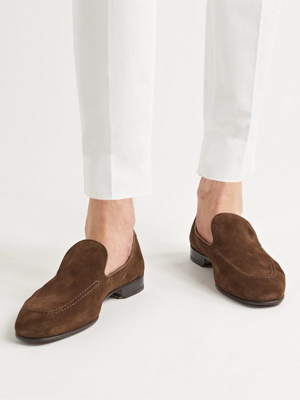 Truro Leather-Trimmed Suede Loafers - E1