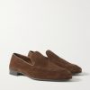 Truro Leather-Trimmed Suede Loafers - FR
