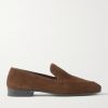 Truro Leather-Trimmed Suede Loafers